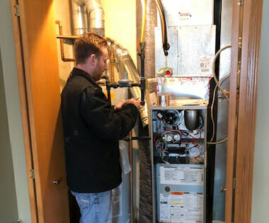 Servicing Furnace